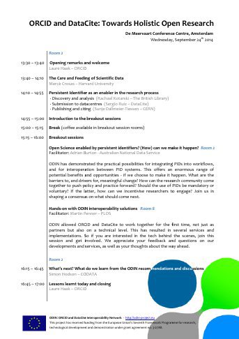 final agenda